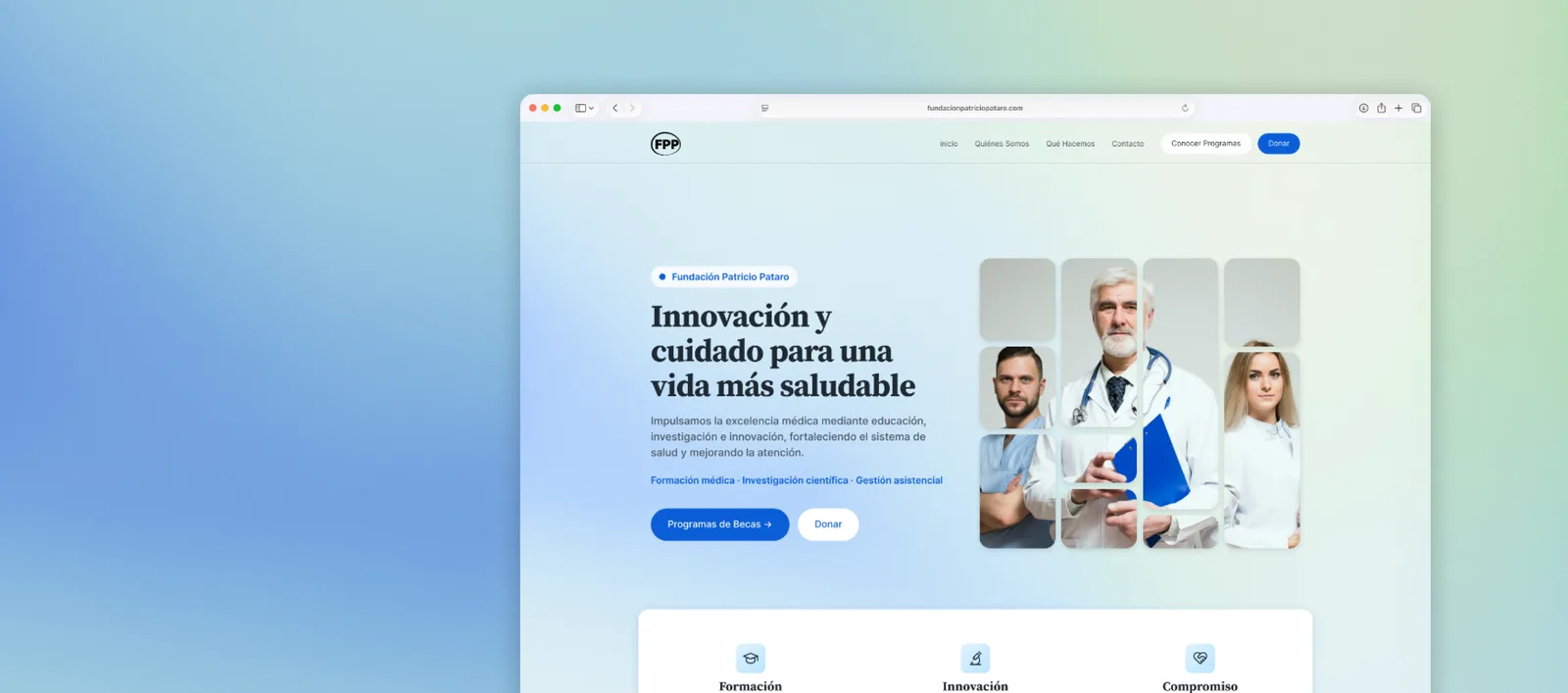 Fundación Pataro — Six health programs, one site built to be found